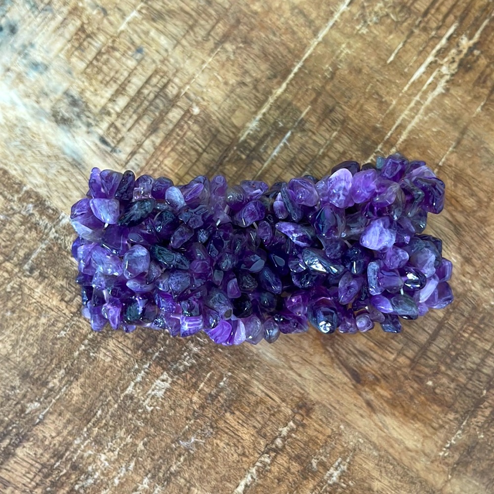 Amethyst, crystal stretch bracelet